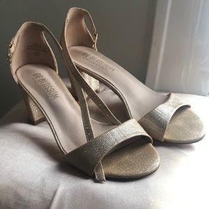 deblossom collection sparkly gold heels